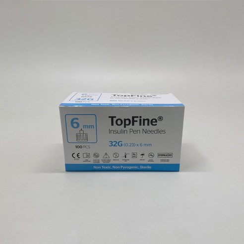 탑파인 펜니들 인슐린주사침 멸균 32G 6mm, 1개