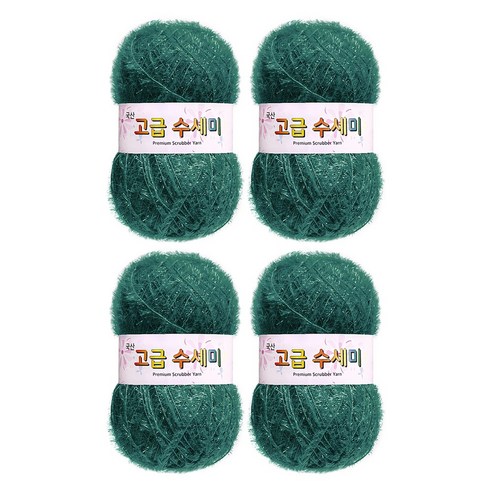 울클럽 별꽃수세미 DIY 고급수세미실 80g 4볼세트 + 동영상제공, 168빈티지토파즈