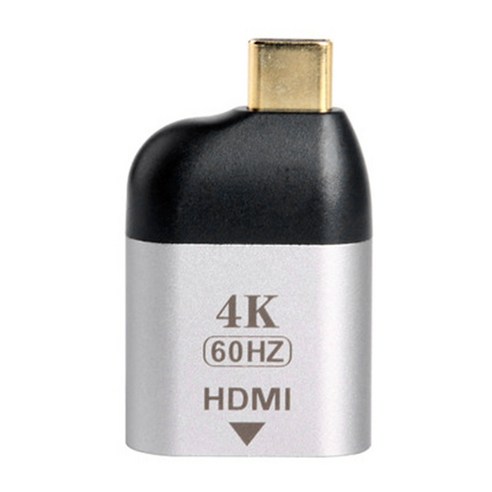 AFBEST 비디오 컨버터 케이블 USB-C 남성-HDMI 미니 디스플레이 포트 4K60Hz 여성 잭, 회색