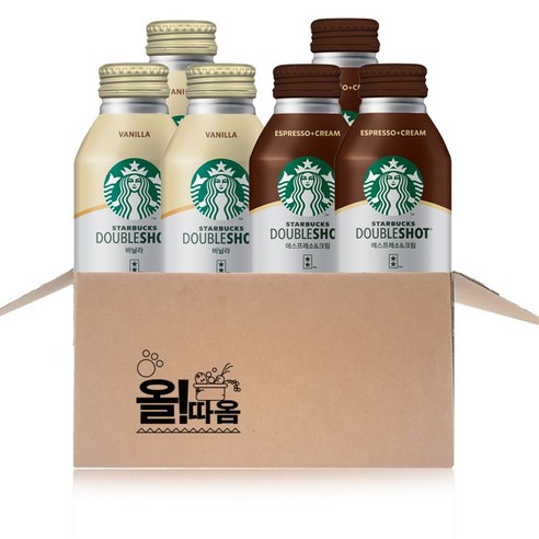 올따옴기획 스타벅스275ml 바닐라 3개+에스프레소&크림 3개, 275ml, 6개