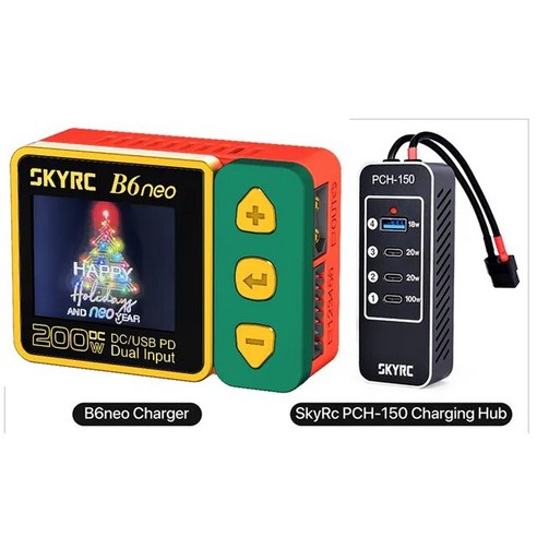 랜딩 SkyRC B6neo 크리스마스 트리 특별 버전 스마트 충전기 DC 200W PD 80W 배터리 밸런스 SK-100198 B6 neo, [04] Xmas3