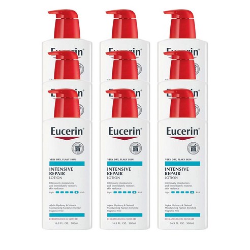 유세린 인텐시브 리페어 로션 건성 피부, 9개입, 500ml