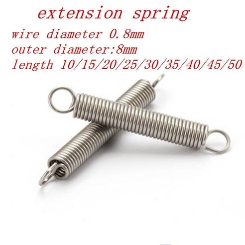 트레일러 스프링 캠핑카 카라반 스프링2 개몫 1.0x8mm 1.0mm 스테인레스 171, 25mm, 1개