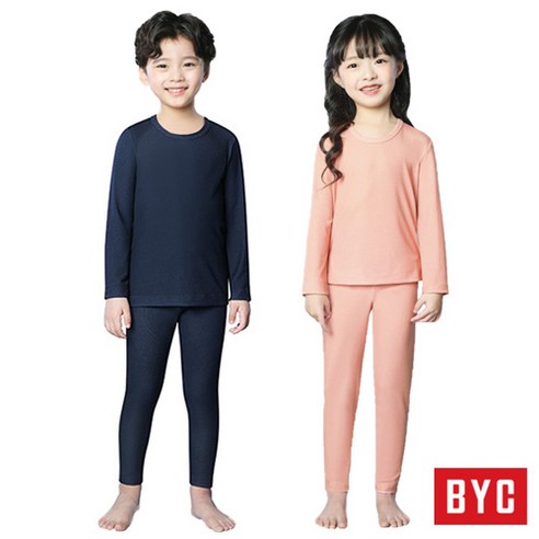 BYC 남/여 아동내의 차일드림 베이직 보디히트 상하 내의세트