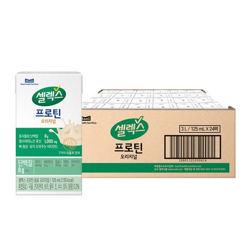 셀렉스 마시는 프로틴 음료 오리지널 1박스 125ml x 총 24팩