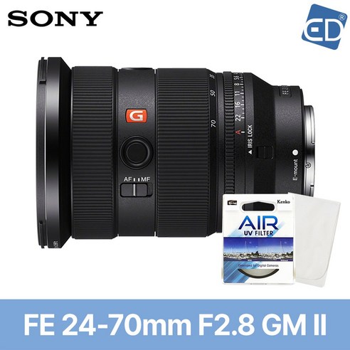 [소니정품] 소니 FE 24-70mm F2.8 GM II + 켄코필터 +포켓융/SEL2470GM2/ED, 소니렌즈 알파 FE 24-70mm F2.8 GM II 1인방송 전문관