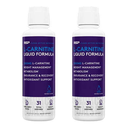 알에스피 L-카르니틴 리퀴드 포뮬라 3000mg 베리맛, 473ml, 2개