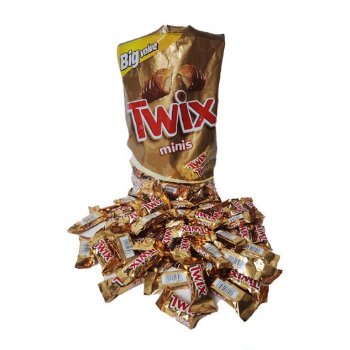 트윅스 미니 초코바 대용량 간식용 초콜릿 x 60봉, 60개