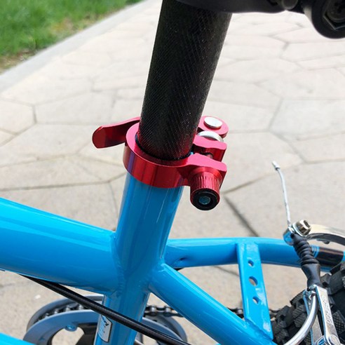 톡톡창고 원터치 자전거 시트 클램프 안장 원터치 안장봉, 블루34.9mm, 1개
