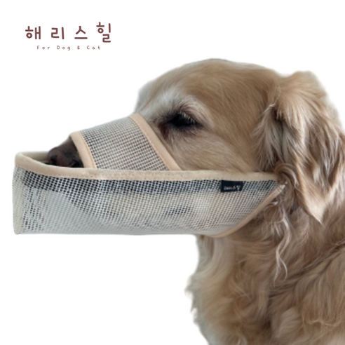 해리스힐 초경량 원버튼 메쉬 입마개 XL, 1개, 모던베이지