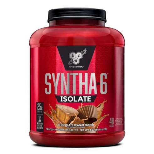 BSN Syntha 6 분리 단백질 파우더 혼합 음료 초콜릿 땅콩 버터 1.82kg, 82kg, 1개