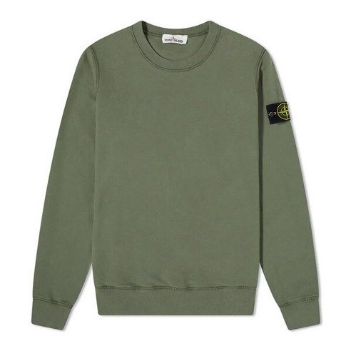 [스톤아일랜드] [명품] 21FW 751563020 V0055 와펜패치 크루넥 맨투맨 카키 남성 맨투맨 TTA..