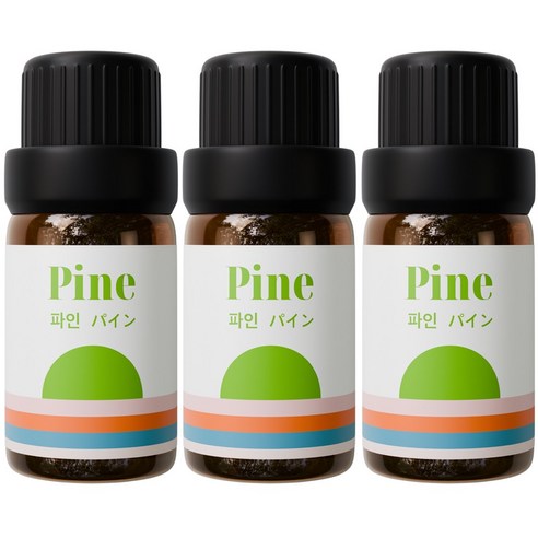 1+1+1 천연 유기농 아로마오일 에센셜오일, 3개, 10ml, 유기농 파인오일