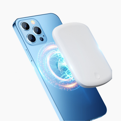 맥세이프 무선 충전 대용량 보조배터리 10000mAh, 화이트
