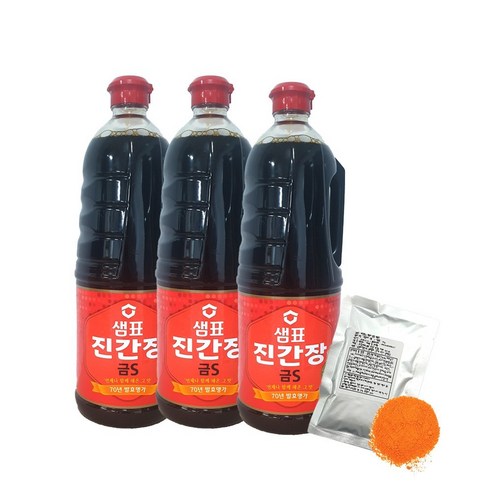 샘표 진간장 금S, 1.8L, 3개