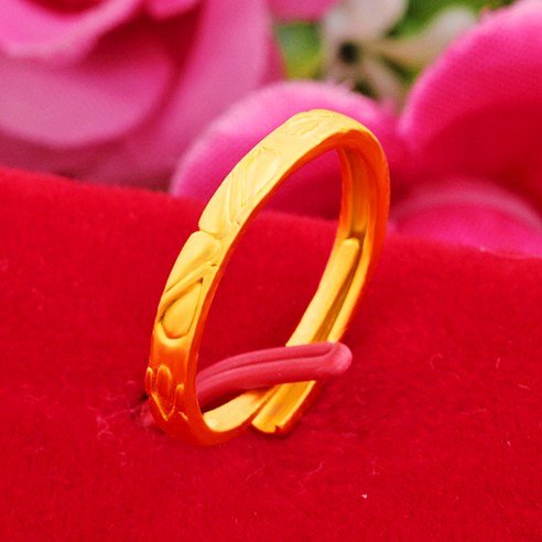 한국어 여성 심플한 기질 반지 개성 인스타그램 꼬리 반지 복고 무늬 패션 트렌드 반지