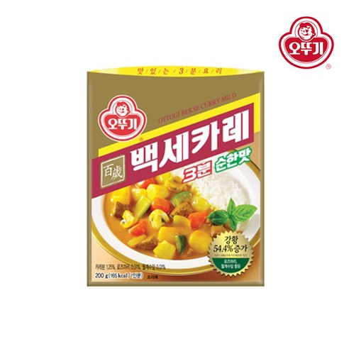 오뚜기 백세카레 3분 순한맛, 200g, 24개