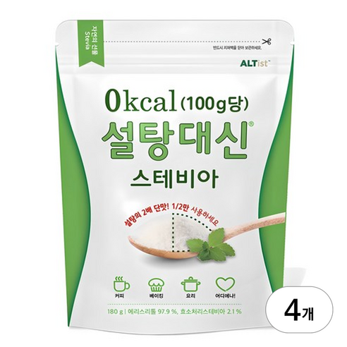 설탕대신 스테비아, 180g, 4개