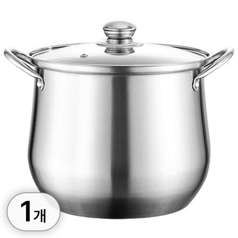 투데이리빙 4.5L 대용량 곰솥 냄비 주방 업소용 가정용 집들이 사골 곰국 갈비찜 삼계탕 요리 깊은 대형 스텐 큰냄비, R98039B(실버 스테인리스 22cm, 1개