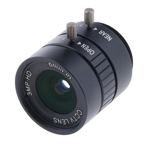 CCTV 형식 1/2"용 3MP 25mm F1.2 CS 마운트 고정 초점 렌즈, 설명, 블랙, 설명