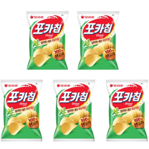 오리온 포카칩 어니언맛, 66g, 5개