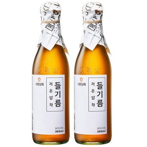 대현상회 저온압착 들기름 세트, 2개, 350ml