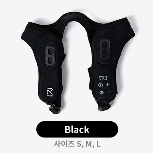 블루투스 스피커 웨어러블 스피커 워키토키 트레킹 스키 보드 등산 자전거, Black, H1(오디오)