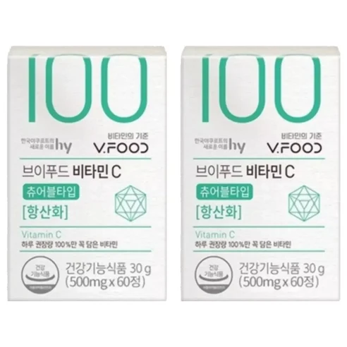 브이푸드 비타민C 100 500mg 60정 2개