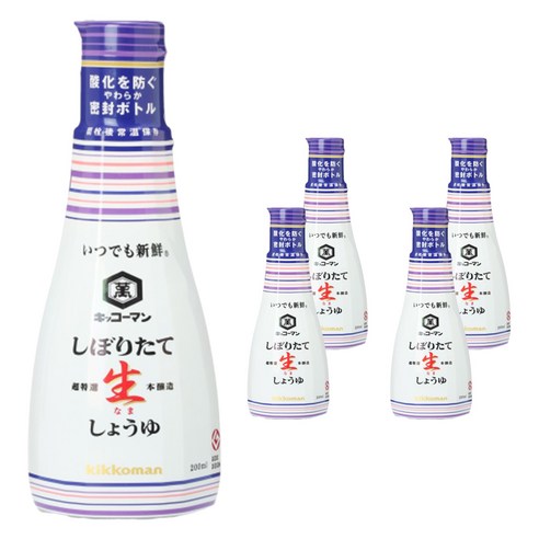 기꼬만 시보리타테 생 간장, 5개, 200ml