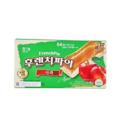 해태 후렌치파이 사과 192G 1개, 2개