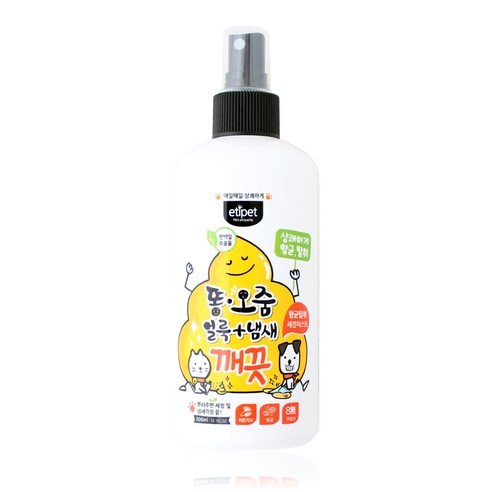 에티펫 똥오줌깨끗 얼룩n냄새 세정미스트 300ml 애견/강아지/소취제/냄새제거/하우스/배변판, 1, 1 유린오프독500ml Best Top5