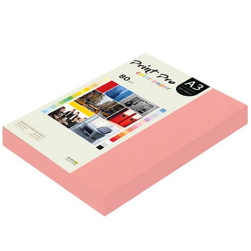 종이문화 프린트 프로 칼라복사지 No.25 새몬 80g, A3, 250개
