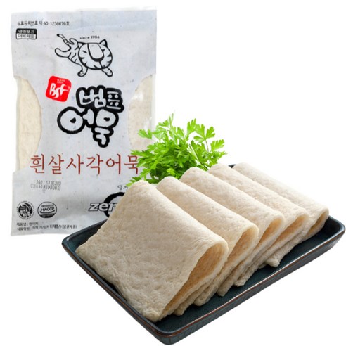 범표어묵 밀가루없는 프리미엄 흰살사각어묵 500g, 1개