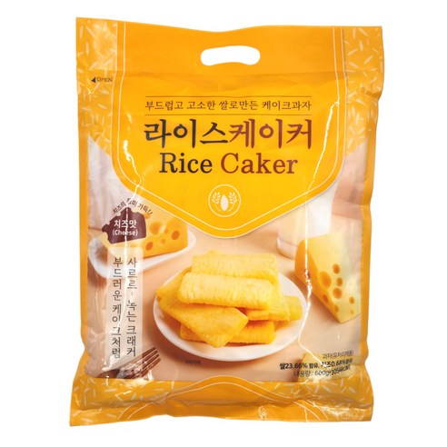 쌀로 만든 케이크과자 라이스 케이커 치즈맛, 2개, 600g