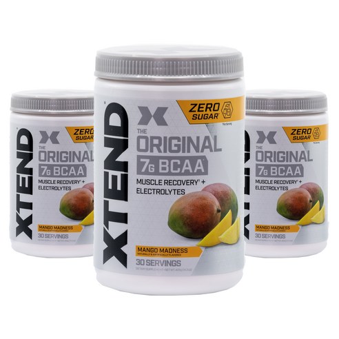 Xtend 오리지널 7g BCAA 망고 매드니스, 405g, 3개