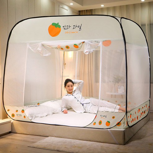 DFMEI 모기장 설치 불가 홈폴딩 방지 거치대 없음, 3도어 완전장착을 면제밑 - 곶감 여의, 1.5m