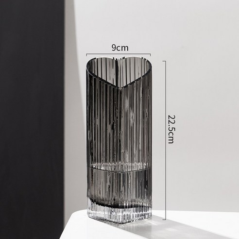 DFMEI 꽃병 장식 거실 꽃꽂이 유리 경사 북유럽풍 꽃 부귀 대나무 넓고 입구 식탁 장미 장미, 색깔1, 중간