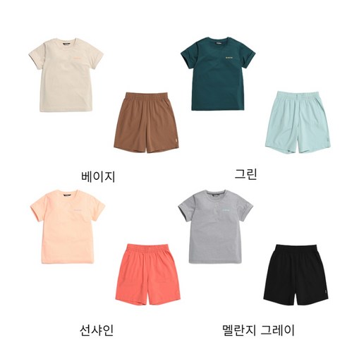 블랙야크키즈체키5부세트1BKSEM3913(반팔+우븐5부팬츠)