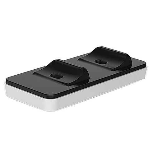 PS5 Gaming Console 용 연락처 어댑터가있는 컨트롤러 USB 충전기 듀얼 충전 도크 스테이션베이스 핸들, 하나, 검정, 흰색