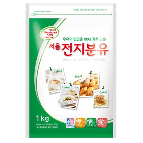 전지분유1kg_신선한 국산우유를 그대로 분말화 했습니다, 1kg, 1개