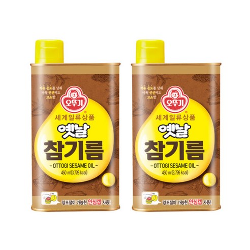 오뚜기 옛날 참기름, 450ml, 2개