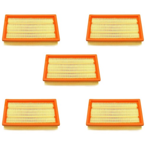 karcher NT25 / 1 NT35 / 1 NT45 / 1 NT55 / 1 NT361 ECO NT561 ECO NT611 에코 교체 필터 용 5PCS 공기 필터 진공 청소기, 주황색, 하나