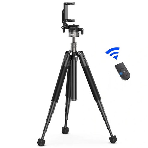 울란지 MT-63 알루미늄 포터블 휴대용 미니 셀카봉 삼각대 / 블루투스 리모컨 증정 T028GBB1, 1개