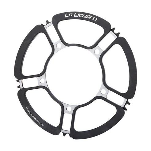 산악 자전거 트랙 도로 자전거 고정 교체 용 5 구멍 꽃잎 크랭크 170mm 크랭크 암 130 BCD 접이식 자전거 크랭크, 블랙 58T., 53T 56T 58T., 알루미늄 합금