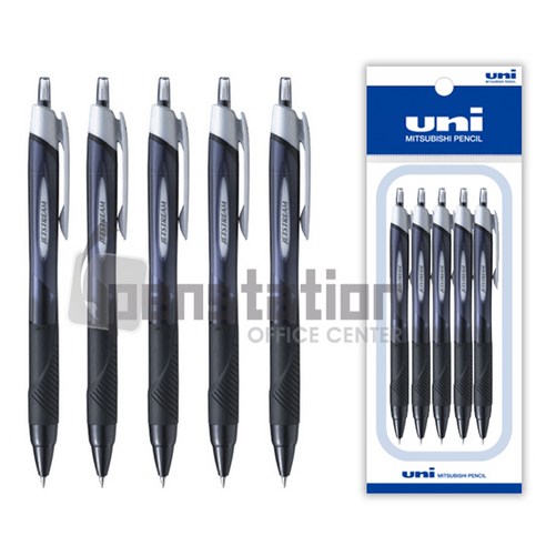 미쯔비시 유니 제트스트림 0.38mm 볼펜 세트, 0.38mm 블랙 5개 세트
