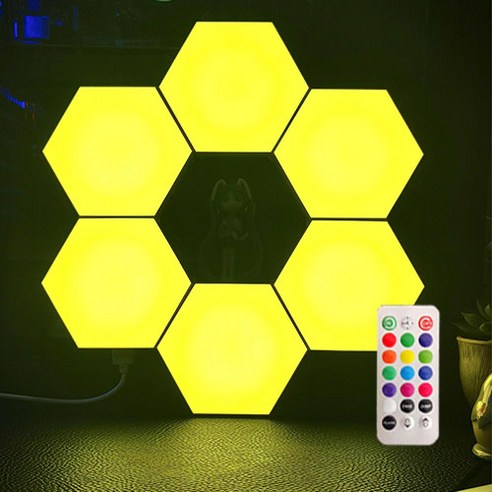 선마트 led 무드등 벽등 DIY 조립식 벽조명 혼합색상, 1PCS 원격 제어 버전