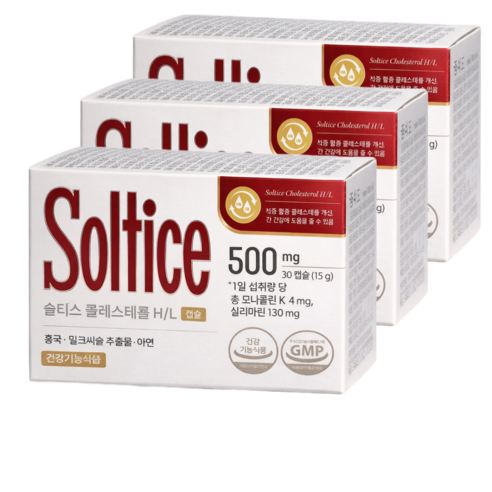 솔티스 콜레스테롤 H/L 500mg x 30캡슐 x 3박스 45일분