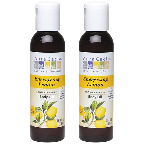 아우라카시아 아로마테라피 바디 오일, 118ml, 2개, Energizing Lemon