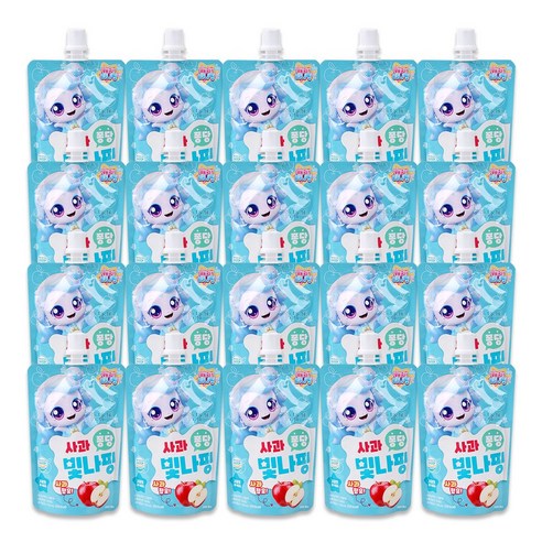 해호 캐치티니핑 퐁당 음료수 빛나핑 사과맛, 20개, 100ml