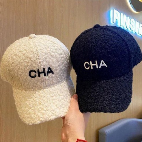 주디앤 남녀공용 CHA 뽀글 볼캡 야구 모자 가을 겨울 리빙공감
